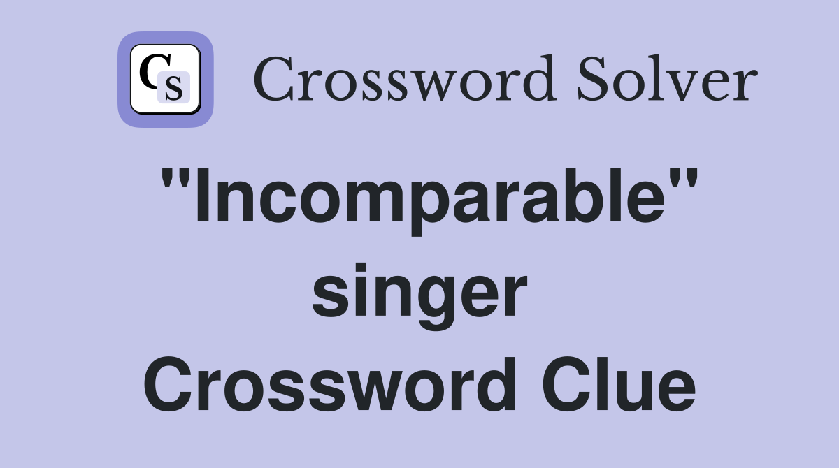singer Crossword Clue Answers Crossword Solver